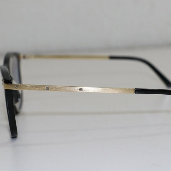 Cartier Sunglasses CT 0104SA-001 cat3 Black-Gold/Clear 145MM **READ** - Picture 9 of 10